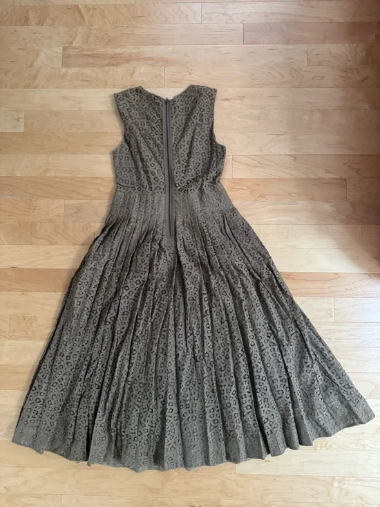 J. Crew Olive Green Sleeveless Textured Maxi Dress - Picture 2 of 5